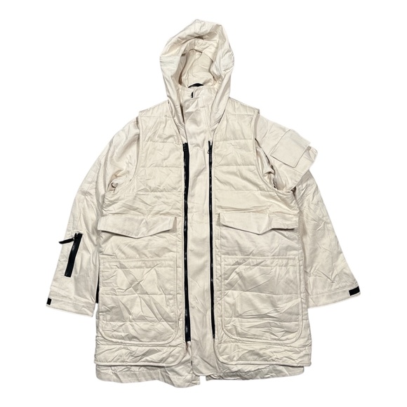 G-Star RAW Research Aitor Throup 3-in-1 Strett TS Parka Coat Cream Mens Medium - Picture 1 of 15